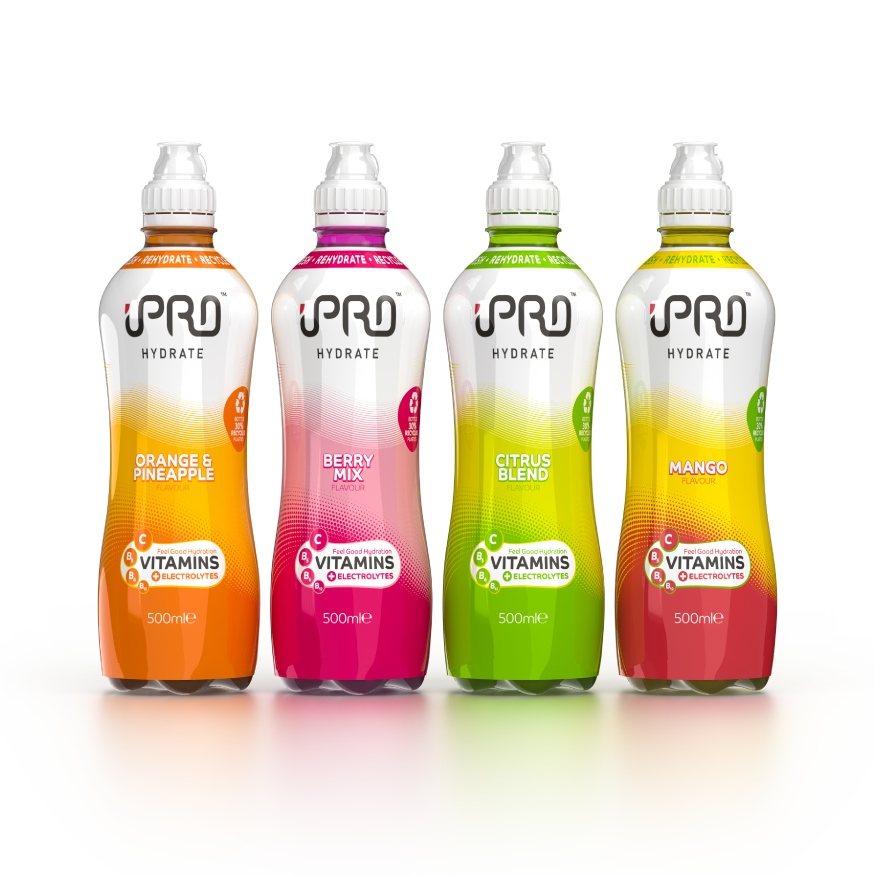iPRO Hydrate bottle range